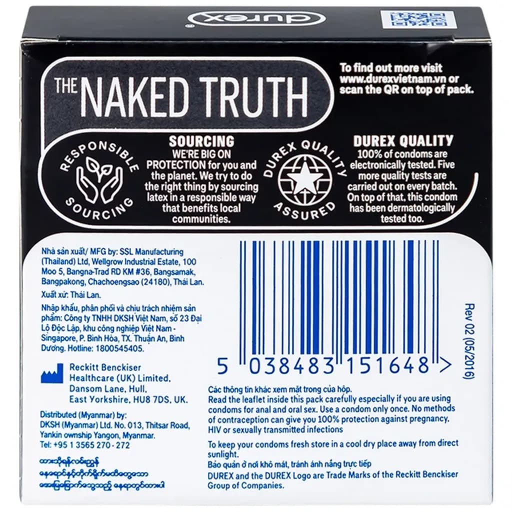 Bao cao su Durex Kingtex ôm sát, vừa vặn (49mm - Hộp 3 cái) - ảnh 3