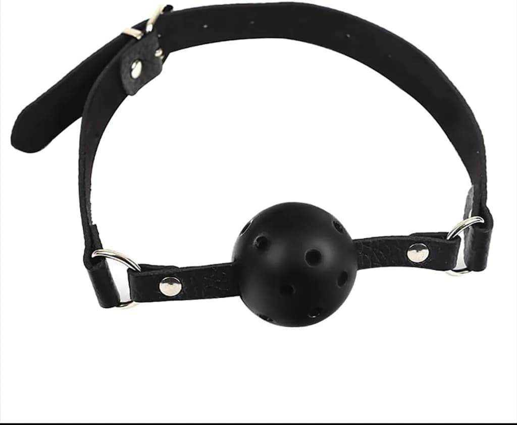 Bộ BDSM 10 Món Da Màu Đen – Bịt Mắt, Ball Gag, Còng Tay Chân, Dây Trói, Roi & Kẹp - ảnh 3