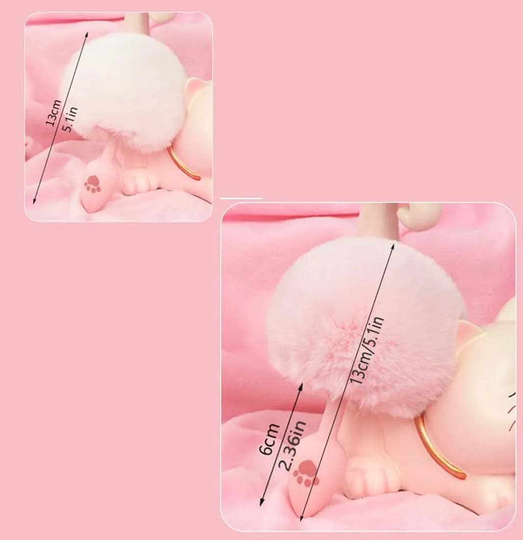 Đuôi Thỏ Cosplay Silicone Hồng Cute - ảnh 6
