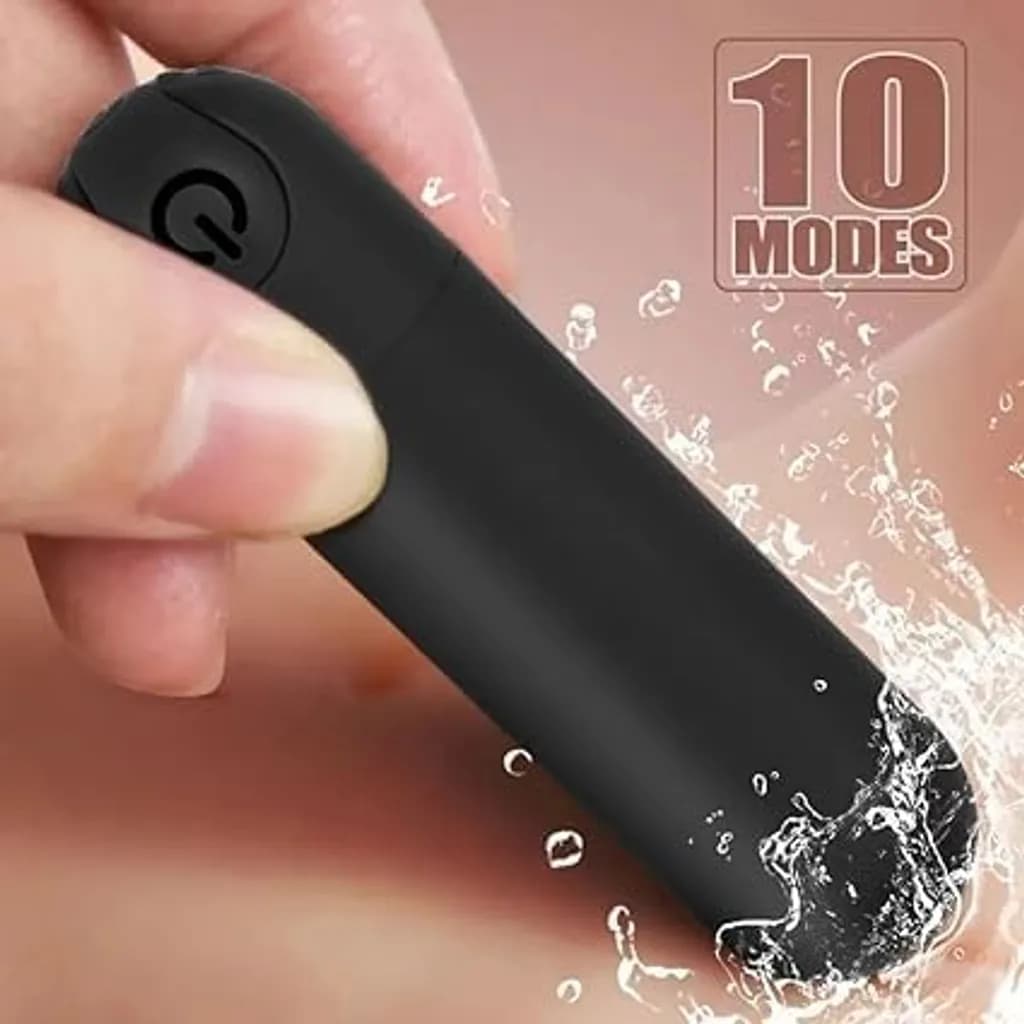 Trứng rung mini ngụy trang hình viên đạn màu đen - ảnh 4
