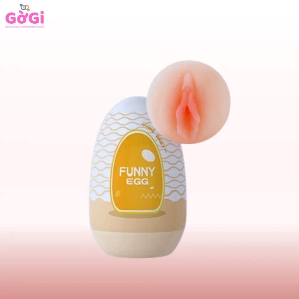 Âm đạo giả hình quả trứng Funny Vàng Mini