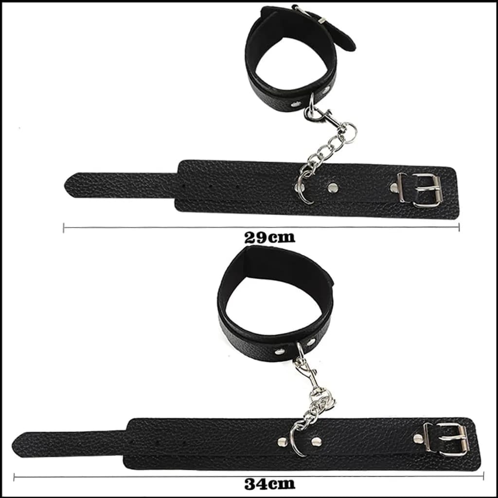 Bộ BDSM 8 Món Đen – Bondage Kit Còng Trói & Phụ Kiện - ảnh 5