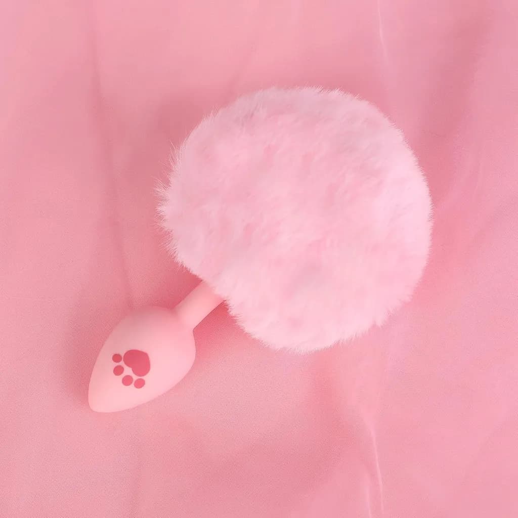 Đuôi Thỏ Cosplay Silicone Hồng Cute - ảnh 7