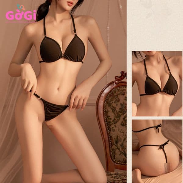 Bộ đồ lót lọt khe nữ buộc dây sexy quyến rũ ( trắng, đen)