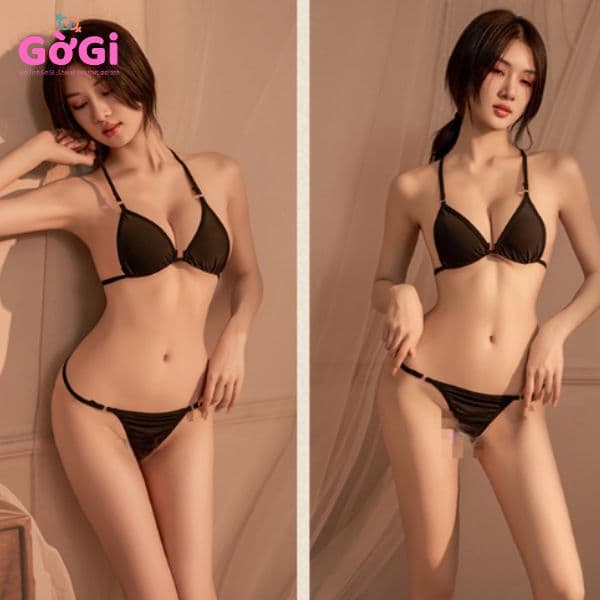 Bộ đồ lót lọt khe nữ buộc dây sexy quyến rũ ( trắng, đen) - ảnh 8