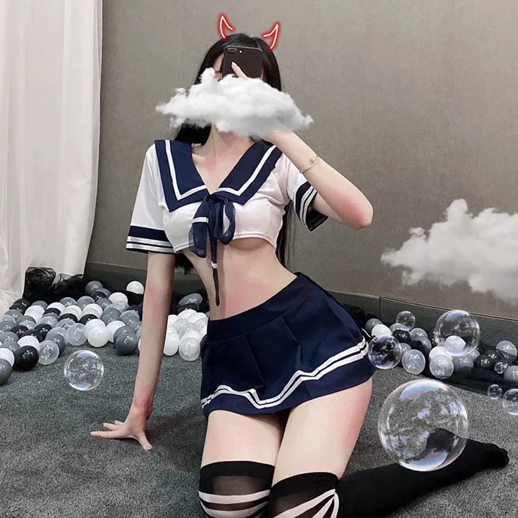 Đồ ngủ sexy cosplay học sinh Nhật Bản đáng yêu đồng phục nữ sinh amine gợi cảm dễ thương N762