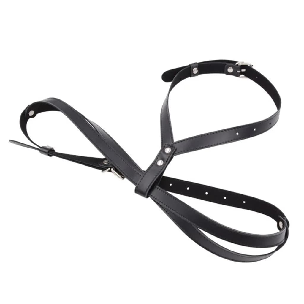 Áo Harness Ngực Da PU Có Dây Cổ - ảnh 2