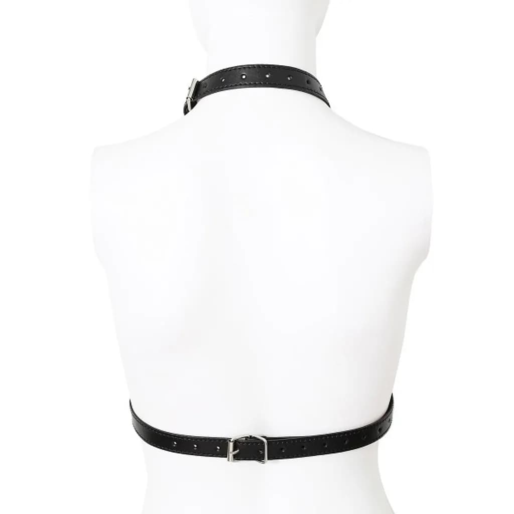 Áo Harness Ngực Da PU Có Dây Cổ - ảnh 4