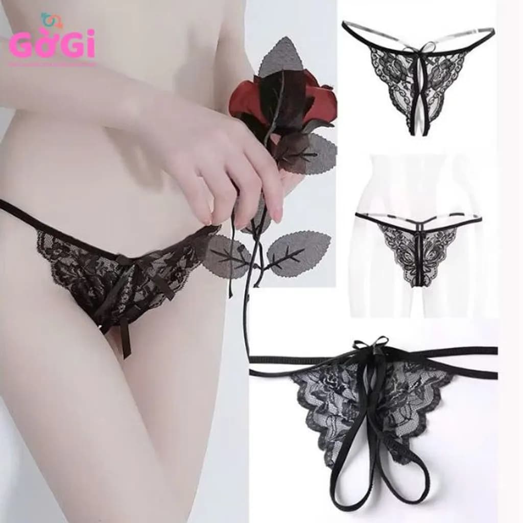 Quần lót lọt khe cánh bướm gợi cảm quyến rũ (Đen)