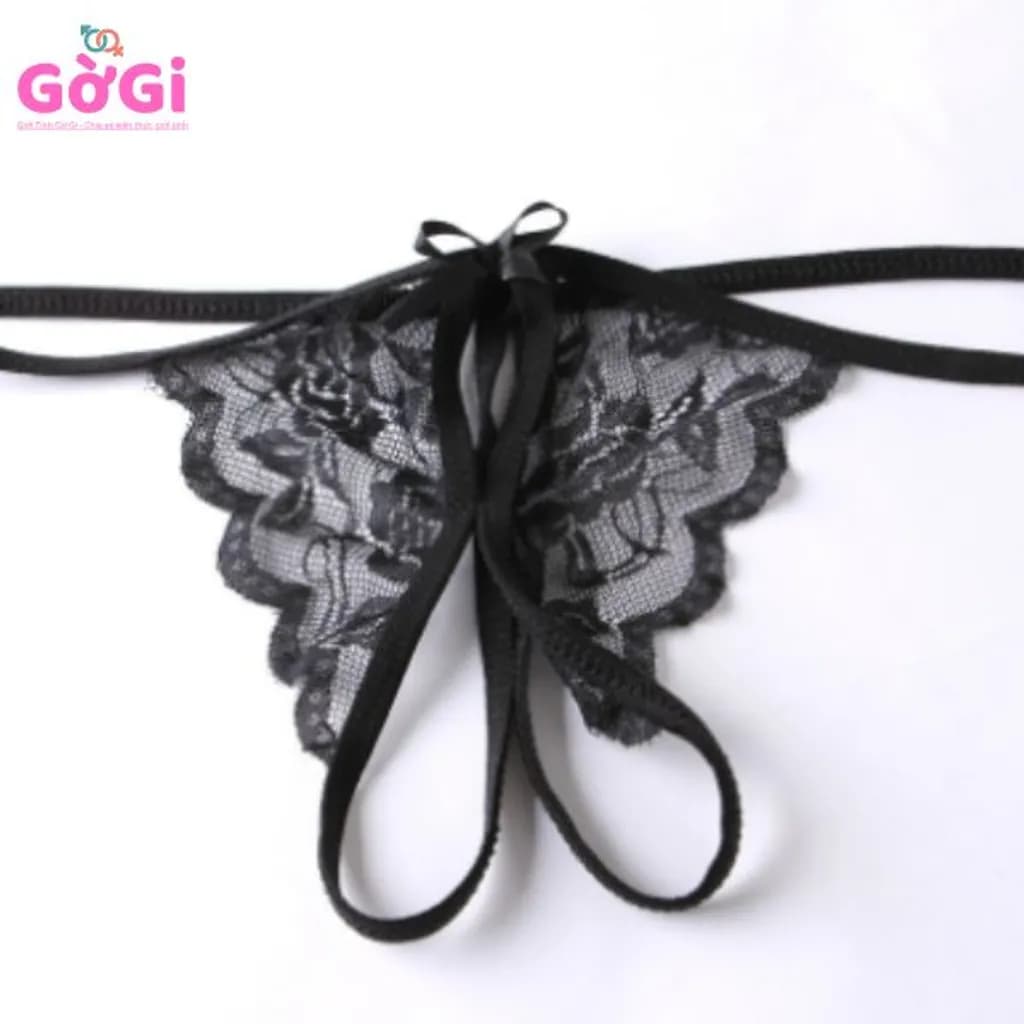 Quần lót lọt khe cánh bướm gợi cảm quyến rũ (Đen) - ảnh 2