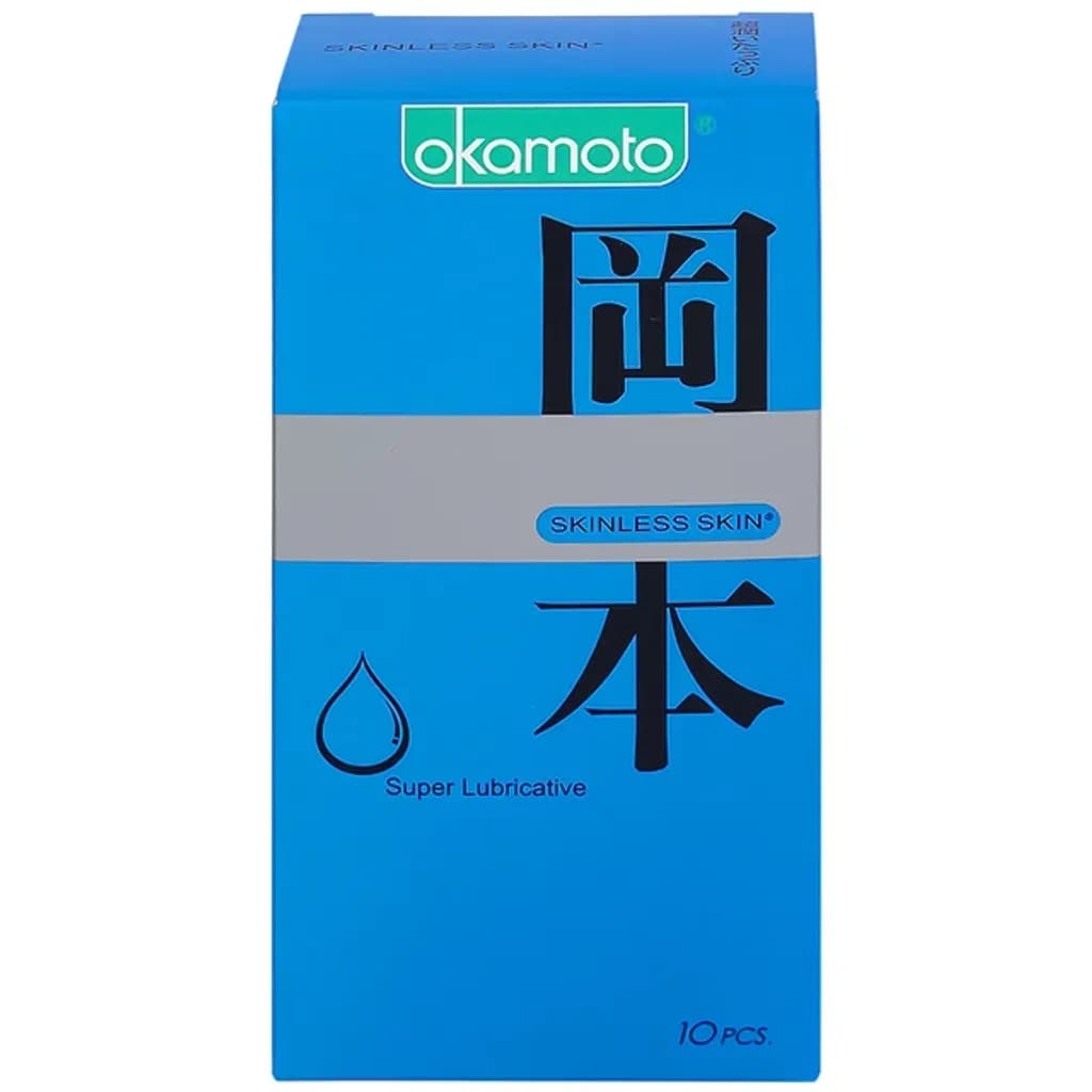 Bao cao su Okamoto Skinless skin super lubricative siêu mỏng, dẻo dai và mềm mại (10 cái) - ảnh 4