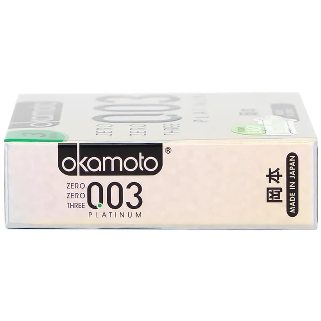 Bao cao su Okamoto 0.03 Platinum trong suốt, mềm mại, dùng để phòng tránh thai và ngăn ngừa HIV (3 cái) - ảnh 4