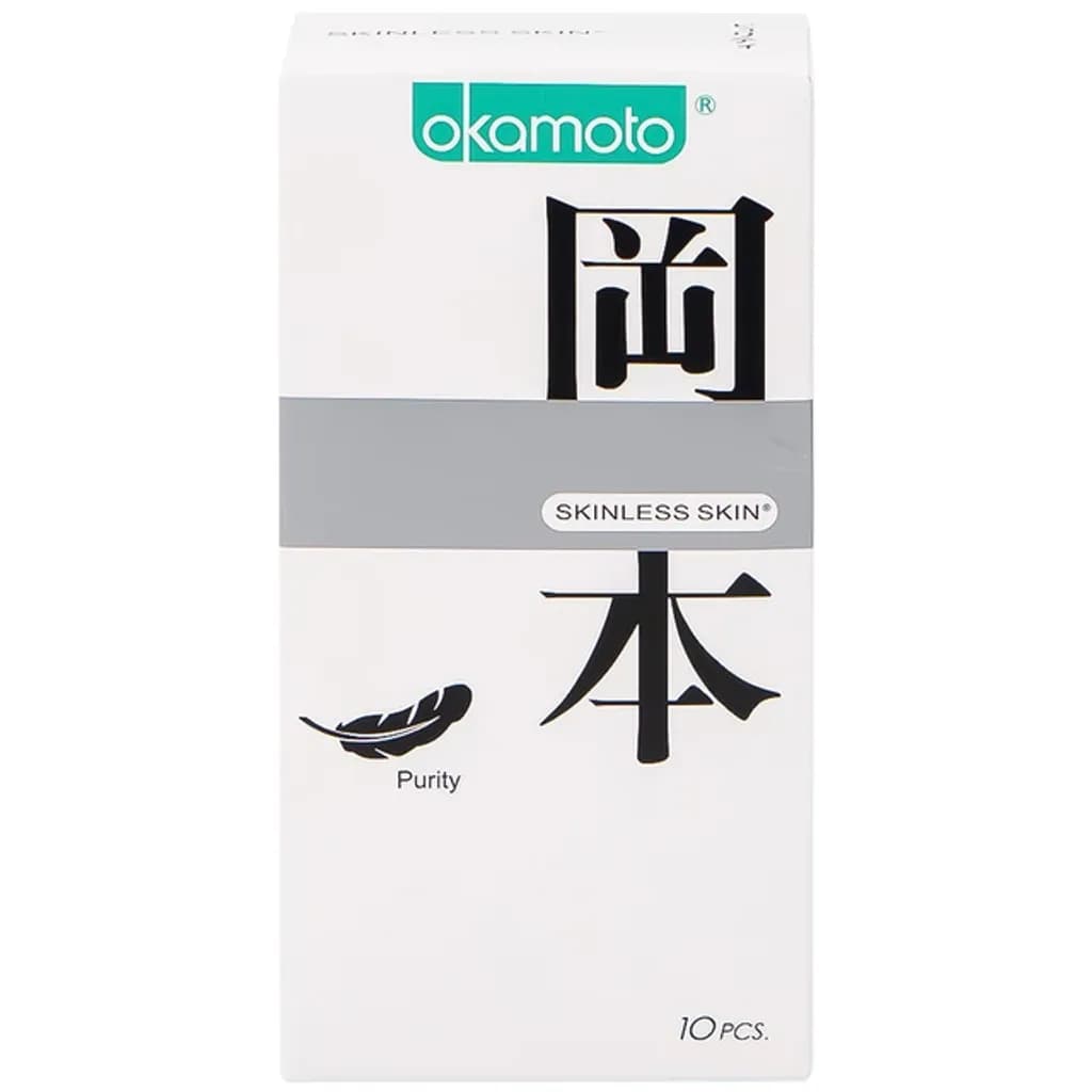 Bao cao su Okamoto Skinless Skin Purity không mùi, tinh khiết, dùng để phòng tránh thai và ngăn ngừa HIV (10 cái) - ảnh 3