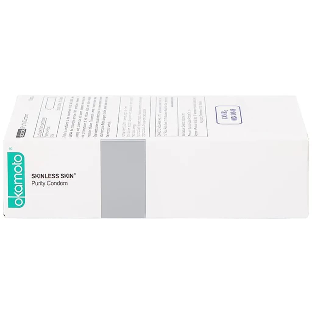 Bao cao su Okamoto Skinless Skin Purity không mùi, tinh khiết, dùng để phòng tránh thai và ngăn ngừa HIV (10 cái) - ảnh 6