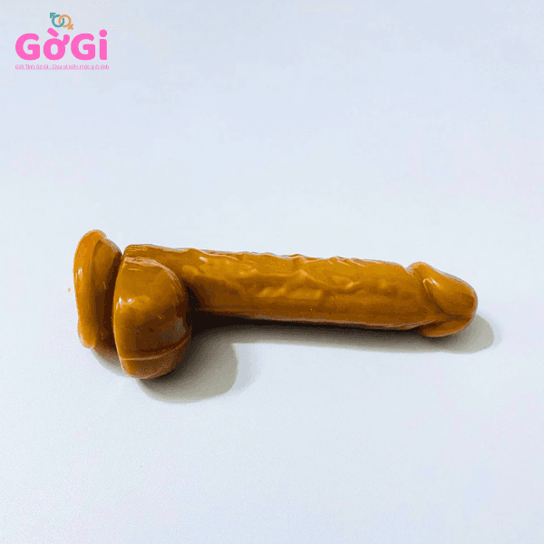 Dương Vật Giả Mô Phỏng Màu Da Nâu (Dildo) Silicone Mềm - Có Đế Hút Mẫu DV41 - ảnh 3