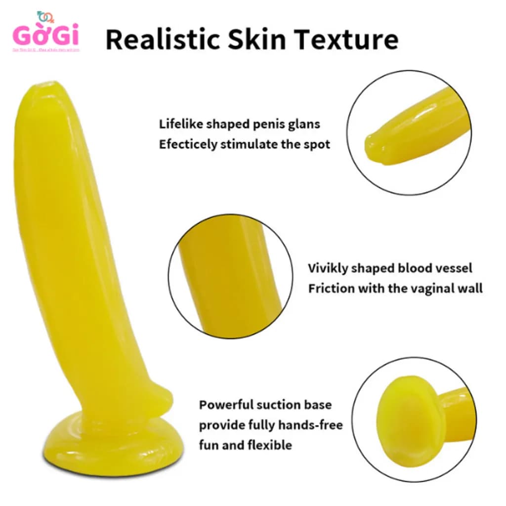 Dương Vật Giả Silicone Hình Chuối Có Đế Hút - ảnh 2