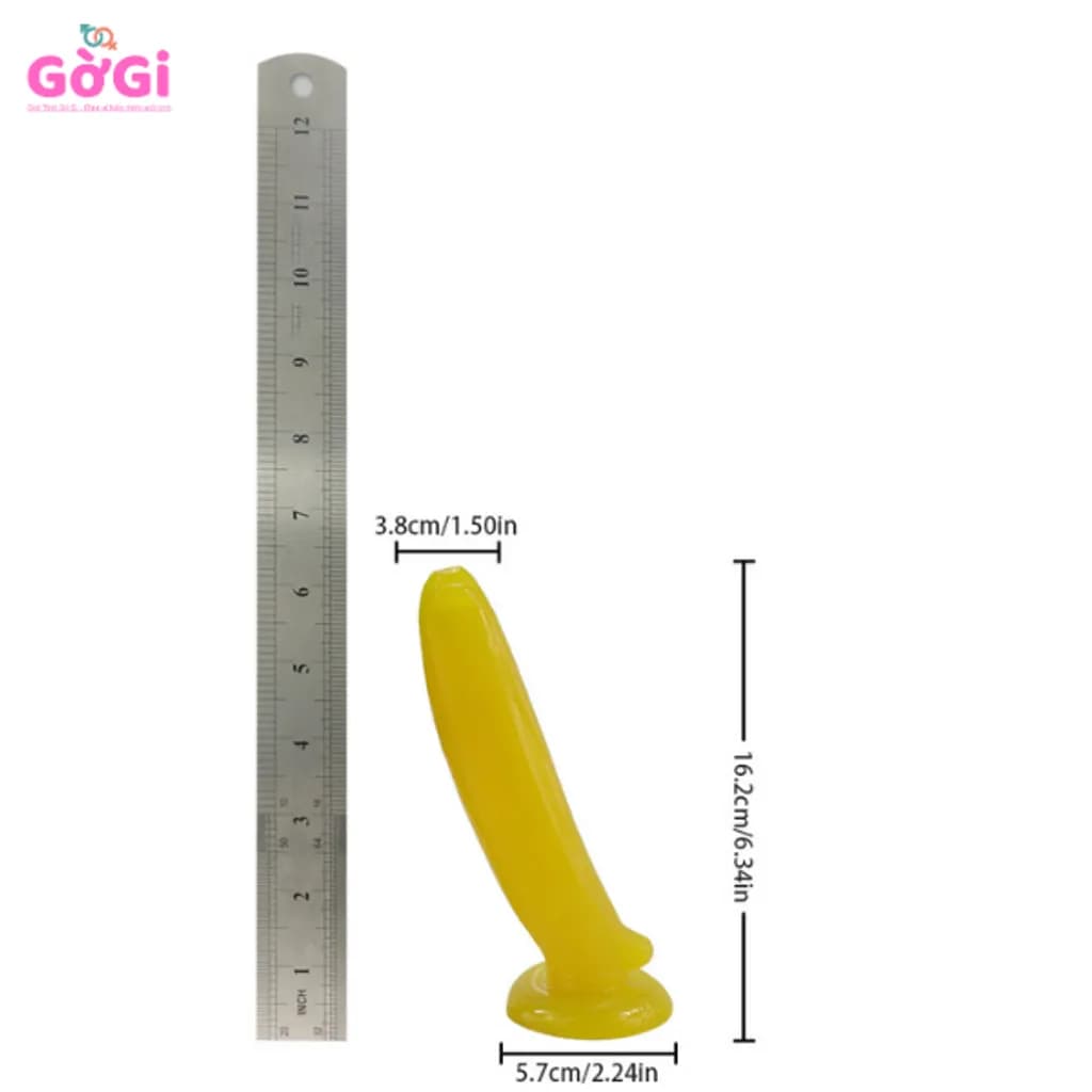 Dương Vật Giả Silicone Hình Chuối Có Đế Hút - ảnh 5