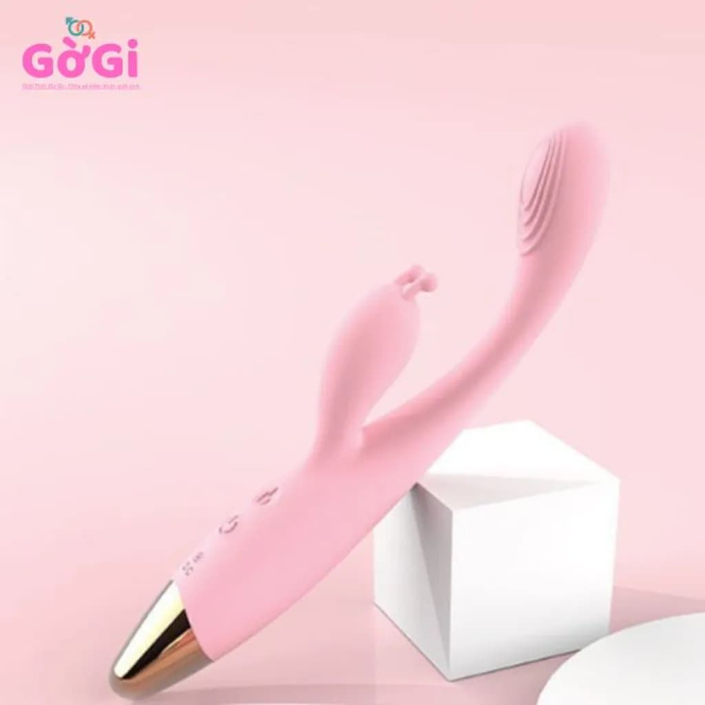 Máy rung sưởi ấm có thể sạc lại bằng USB, đầu kép, máy mát-xa rung mạnh 11 tần số
