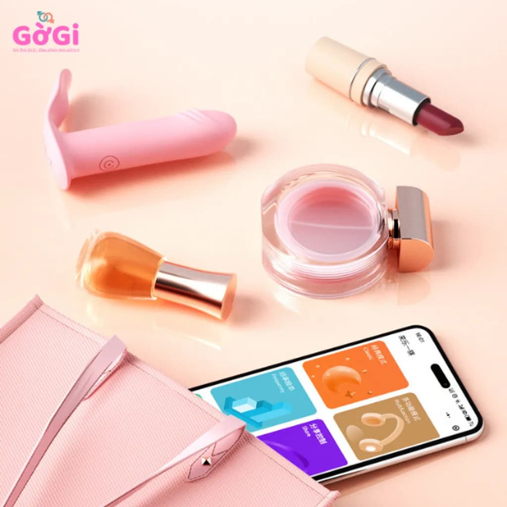 Máy Rung Đeo Quần Lót Điều Khiển APP Wechat 10 Chế Độ Màu Hồng – Thiết Kế Nhỏ Gọn - ảnh 4