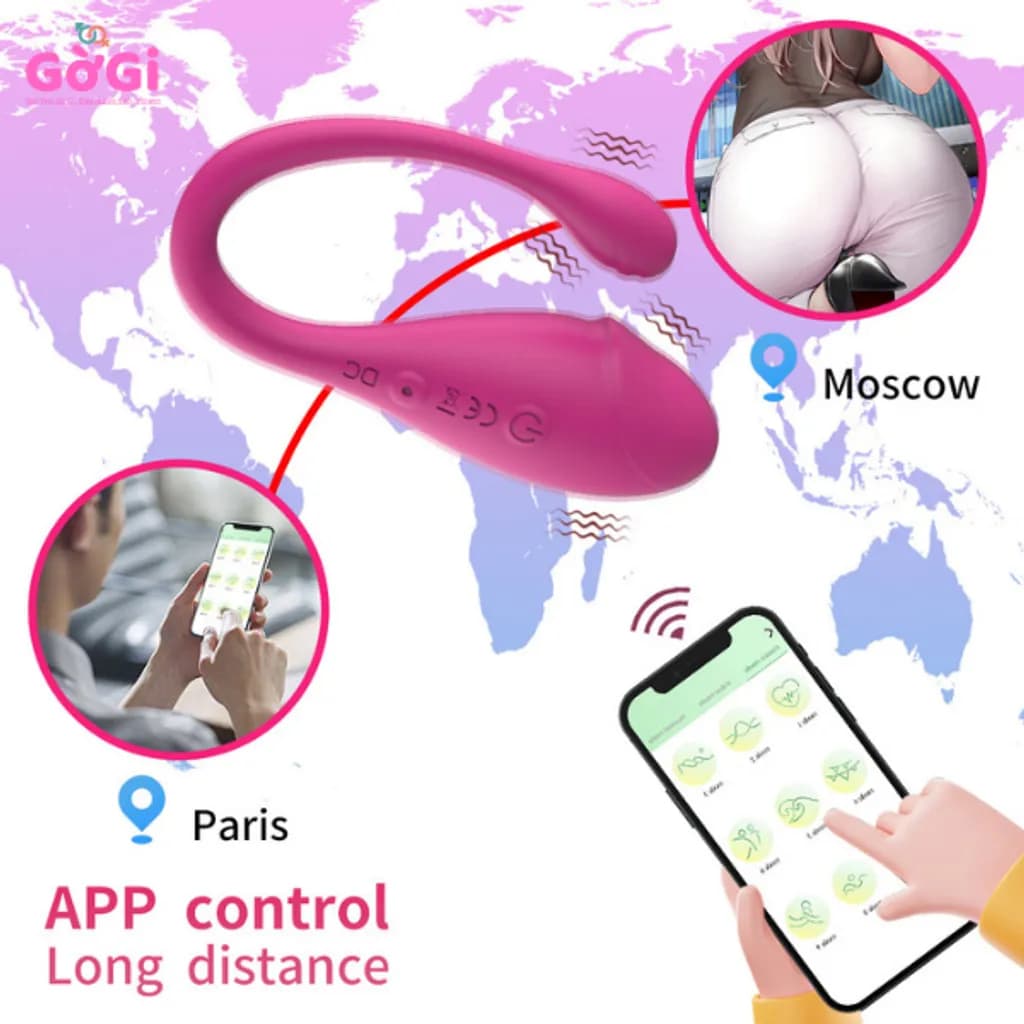 Trứng Rung Mini APP 9 Chế Độ Điều Khiển Từ Xa - ảnh 6