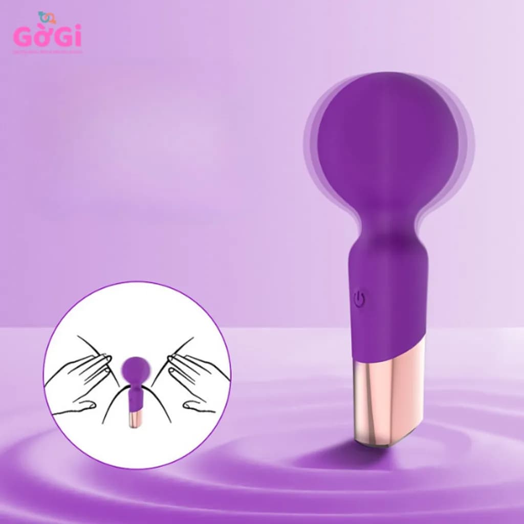 Máy Rung Sang Trọng Mini Đầu To 10 Chế Độ – Thiết Kế Nhỏ Gọn, Rung Mạnh, Sạc USB - ảnh 8
