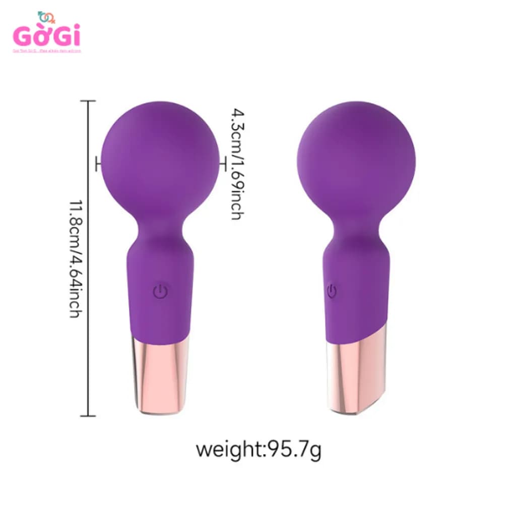 Máy Rung Sang Trọng Mini Đầu To 10 Chế Độ – Thiết Kế Nhỏ Gọn, Rung Mạnh, Sạc USB - ảnh 2