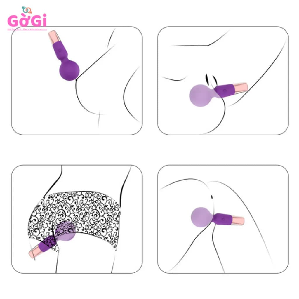 Máy Rung Sang Trọng Mini Đầu To 10 Chế Độ – Thiết Kế Nhỏ Gọn, Rung Mạnh, Sạc USB - ảnh 3