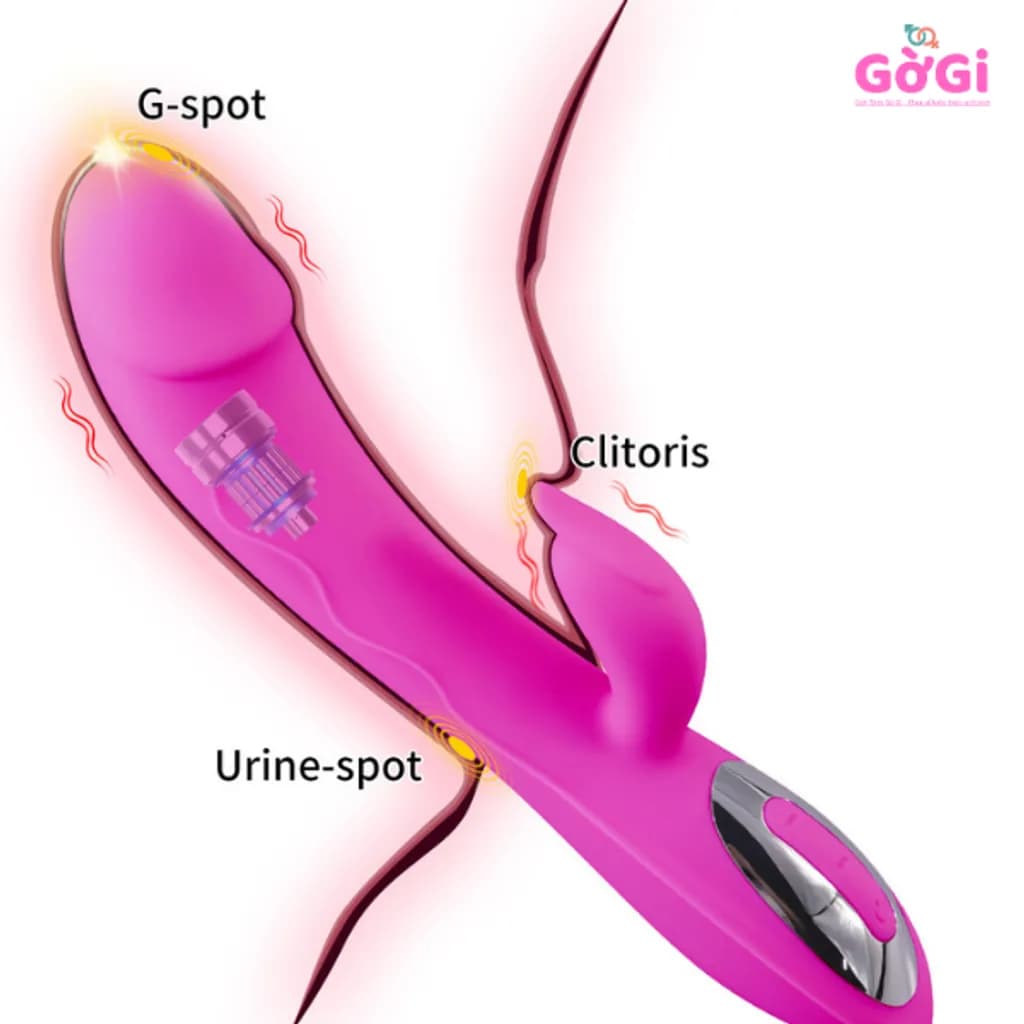 Dương Vật Giả 2 Đầu Rung Độc Lập – Kích Thích Điểm G & Clitoral, 14 Chế Độ Rung Nhỏ Gọn - ảnh 8