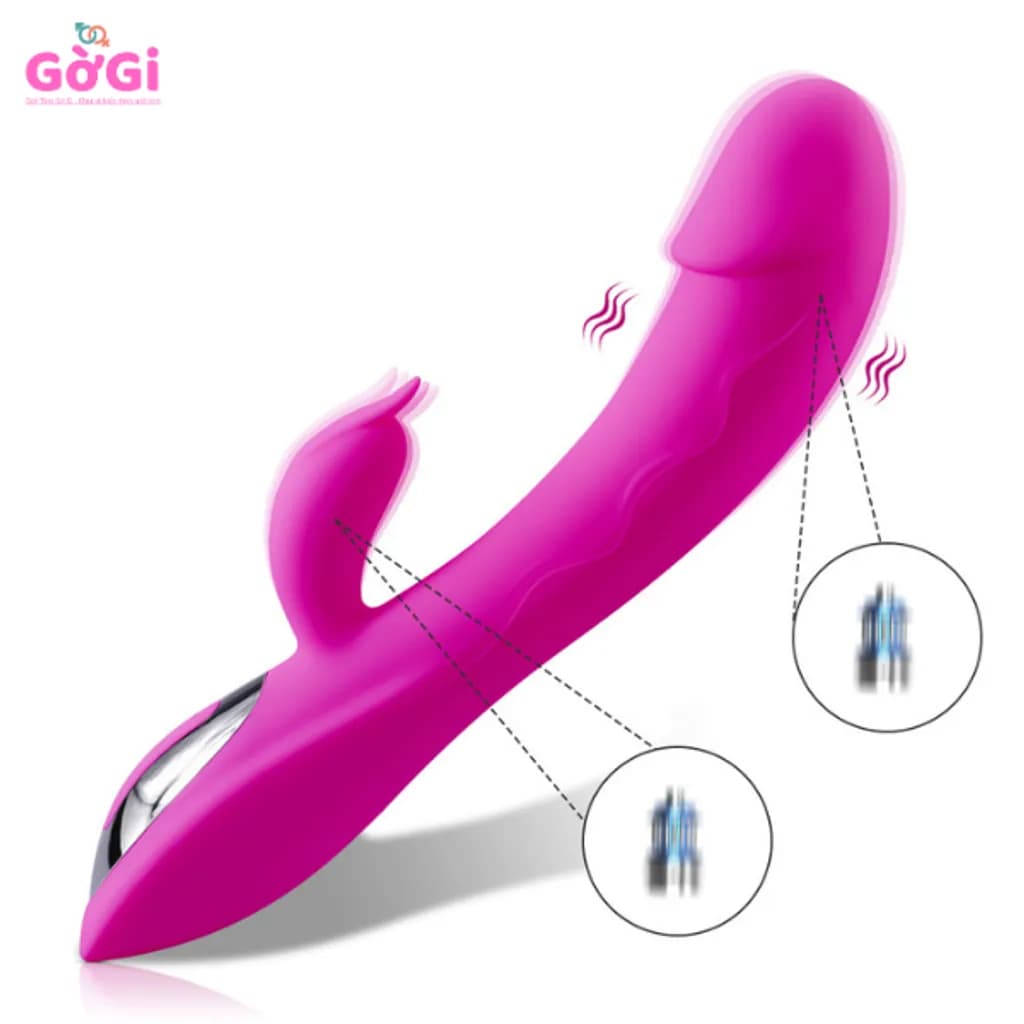 Dương Vật Giả 2 Đầu Rung Độc Lập – Kích Thích Điểm G & Clitoral, 14 Chế Độ Rung Nhỏ Gọn - ảnh 2