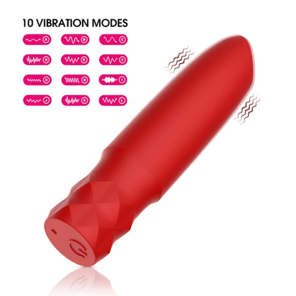 Máy Rung Mini Dạng Thỏi Son 10 Chế Độ – Nhỏ Gọn, Sạc USB, Rung Êm
