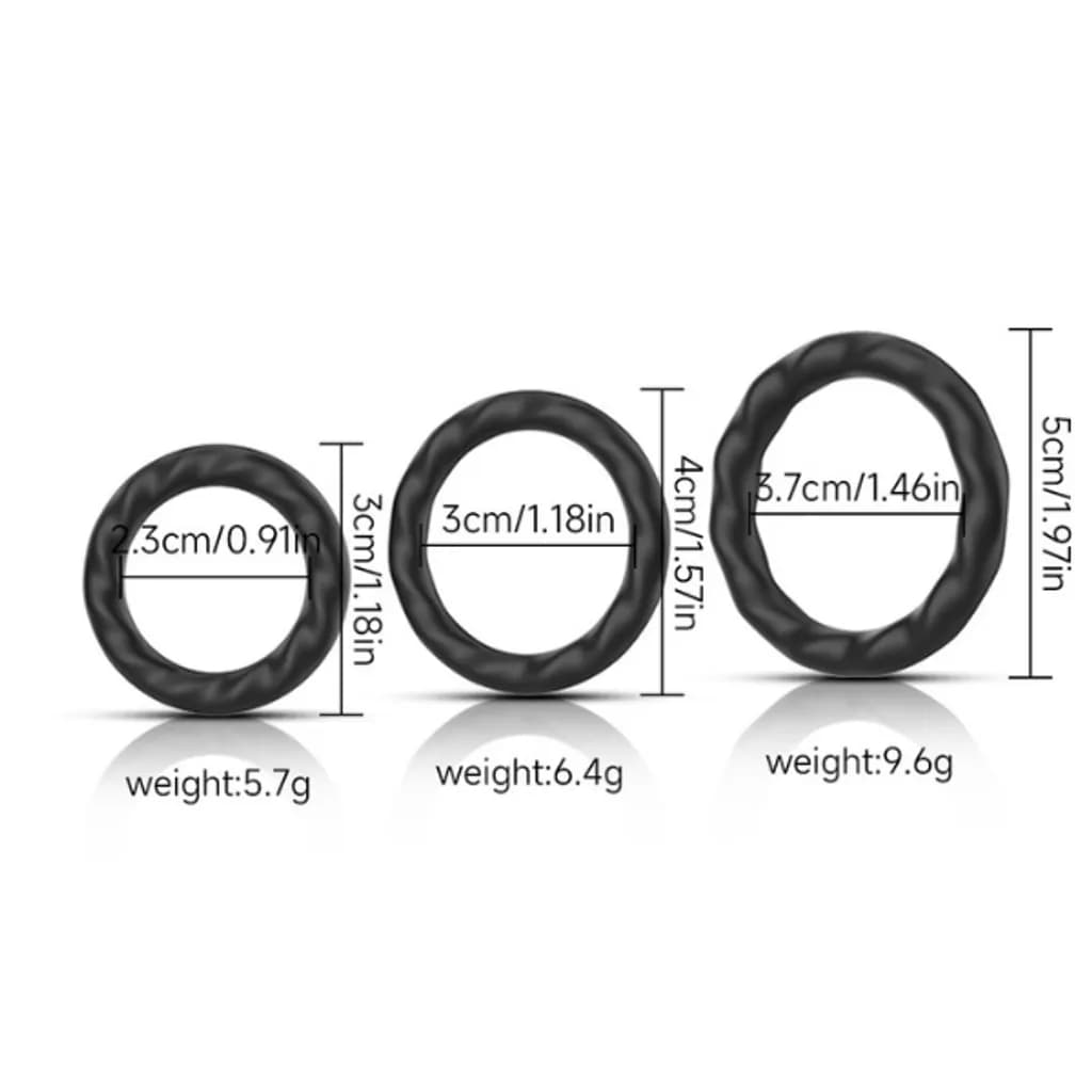 Bộ Vòng Silicon Co Giãn Màu Đen – Thiết Kế Xoắn Nổi Đàn Hồi - ảnh 3