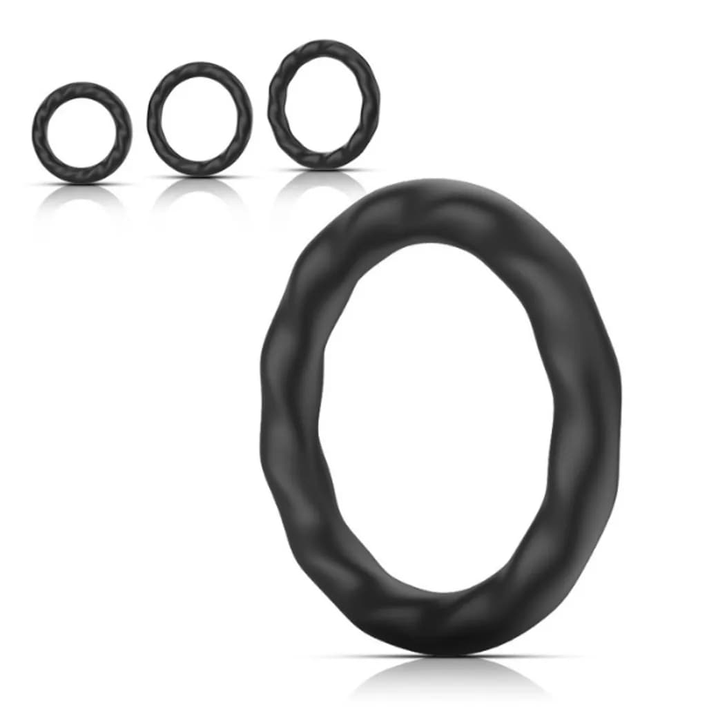 Bộ Vòng Silicon Co Giãn Màu Đen – Thiết Kế Xoắn Nổi Đàn Hồi - ảnh 6