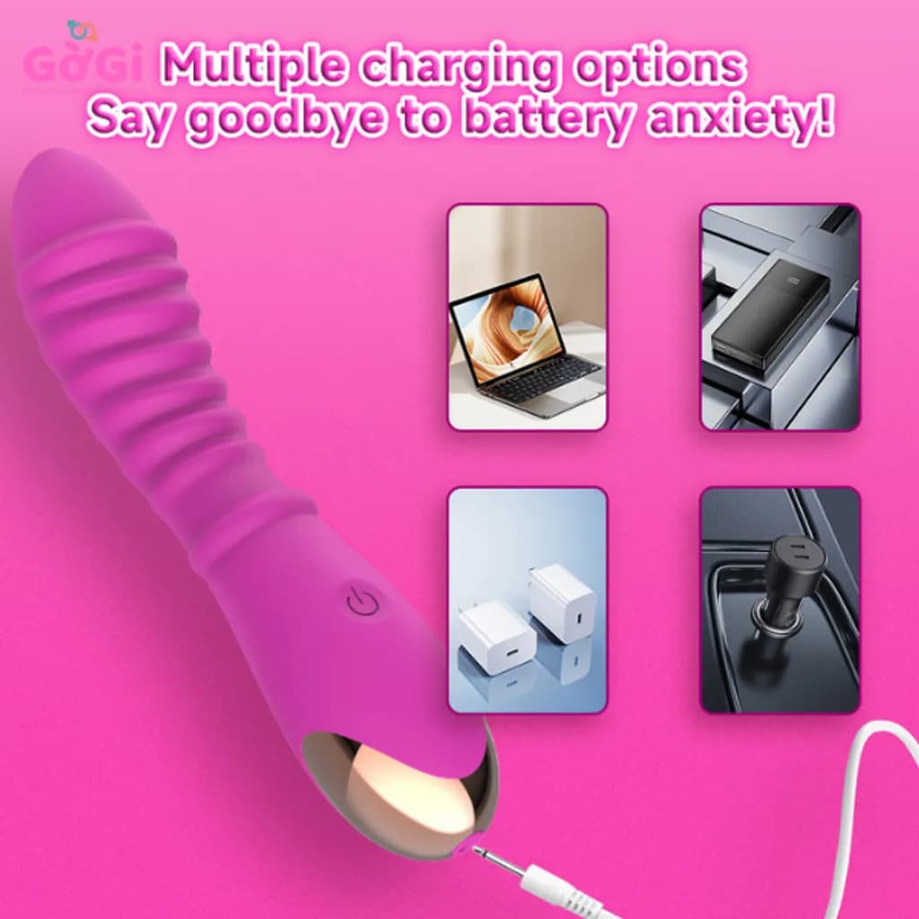 Dương Vật Giả Rung Silicone Cao Cấp Thân Xoắn Ốc – 20 Chế Độ Rung Mạnh, Êm Ái, Sạc USB, Chống Nước - ảnh 6
