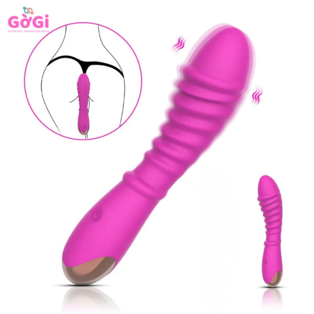 Dương Vật Giả Rung Silicone Cao Cấp Thân Xoắn Ốc – 20 Chế Độ Rung Mạnh, Êm Ái, Sạc USB, Chống Nước - ảnh 2