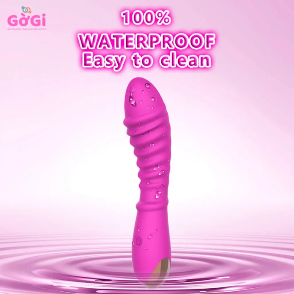 Dương Vật Giả Rung Silicone Cao Cấp Thân Xoắn Ốc – 20 Chế Độ Rung Mạnh, Êm Ái, Sạc USB, Chống Nước - ảnh 4