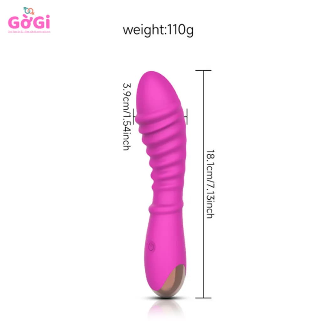 Dương Vật Giả Rung Silicone Cao Cấp Thân Xoắn Ốc – 20 Chế Độ Rung Mạnh, Êm Ái, Sạc USB, Chống Nước - ảnh 5