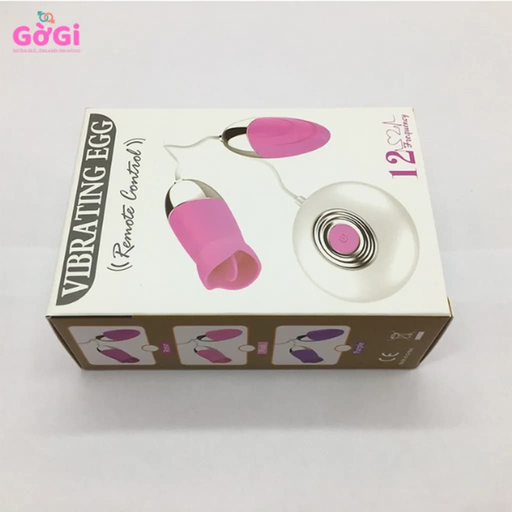 Trứng Rung Đôi Có Dây 12 Chế Độ – 1 Đầu Lưỡi Liếm + 1 Đầu Rung, Pin AAA - ảnh 2