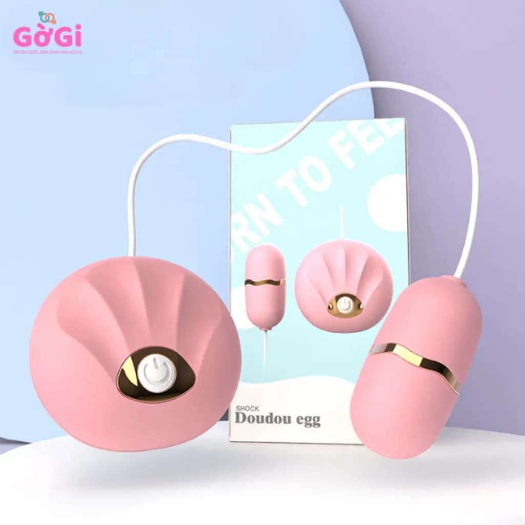 Trứng Rung Có Dây 10 Chế Độ Kèm Điều Khiển Hình Vỏ Sò Màu Hồng - ảnh 3
