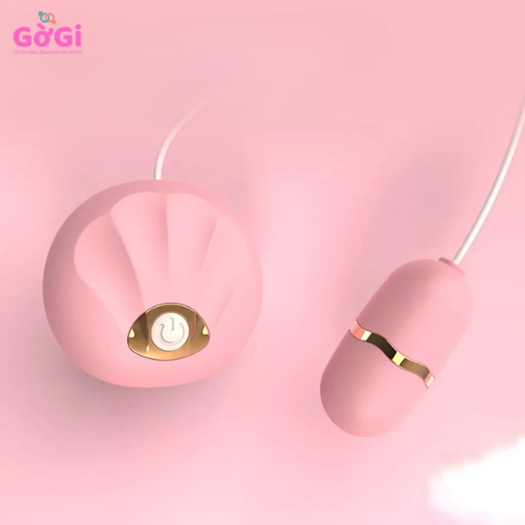 Trứng Rung Có Dây 10 Chế Độ Kèm Điều Khiển Hình Vỏ Sò Màu Hồng - ảnh 2