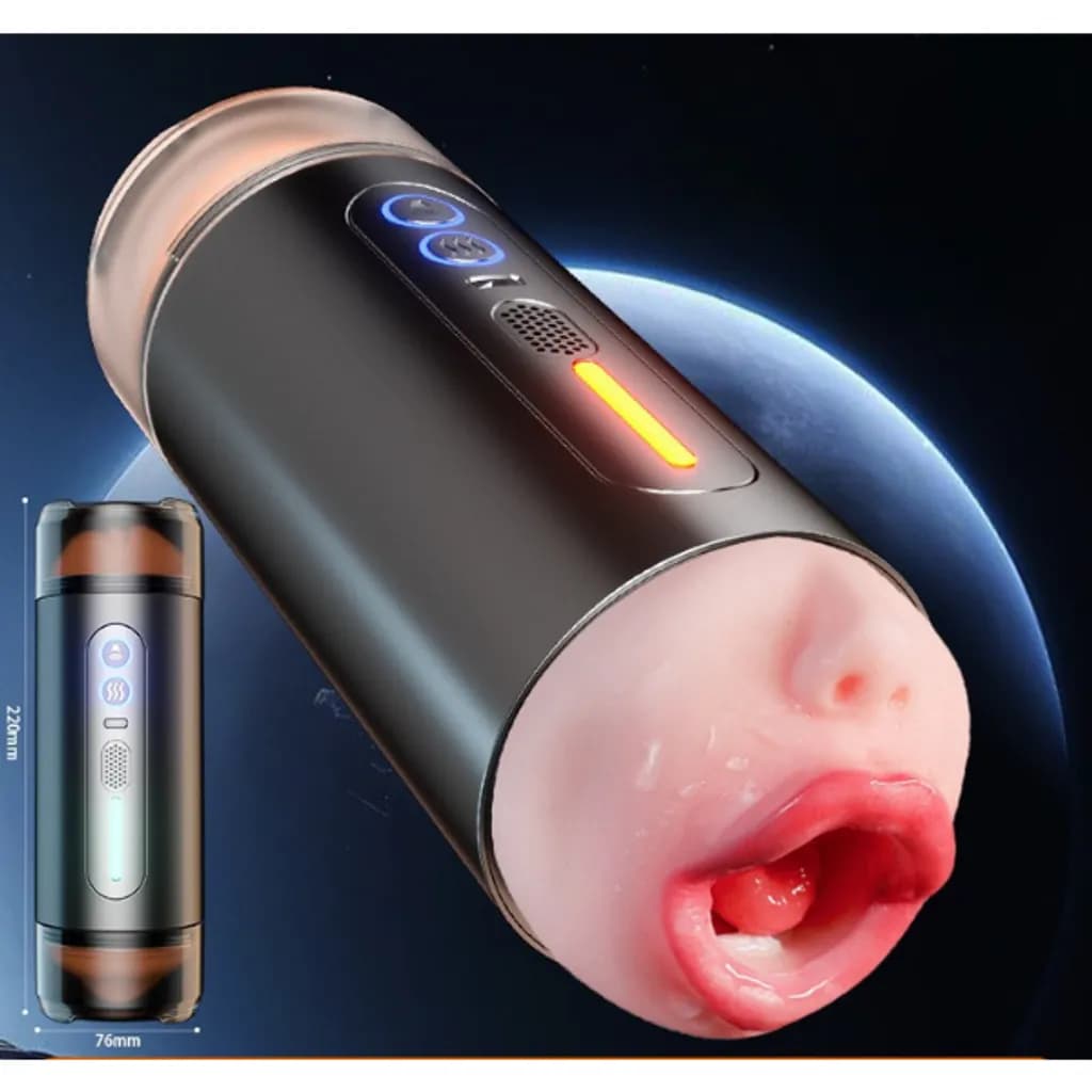 Cốc Thủ Dâm 2 Đầu Cao Cấp – Âm Đạo & Miệng Giả Có Rung