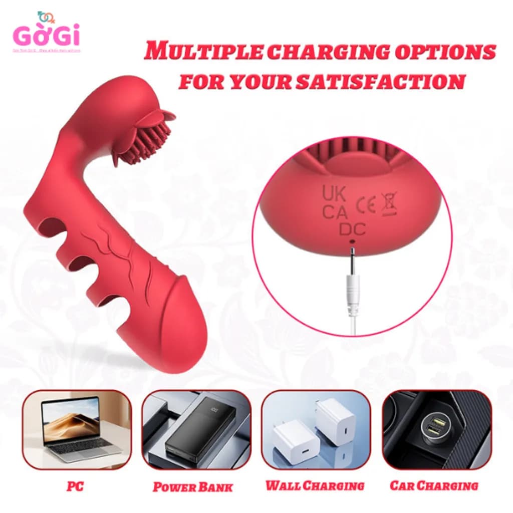 Bao Đeo Ngón Tay Rung 2 Đầu Silicone Cao Cấp – Kích Thích Điểm G & C - ảnh 6