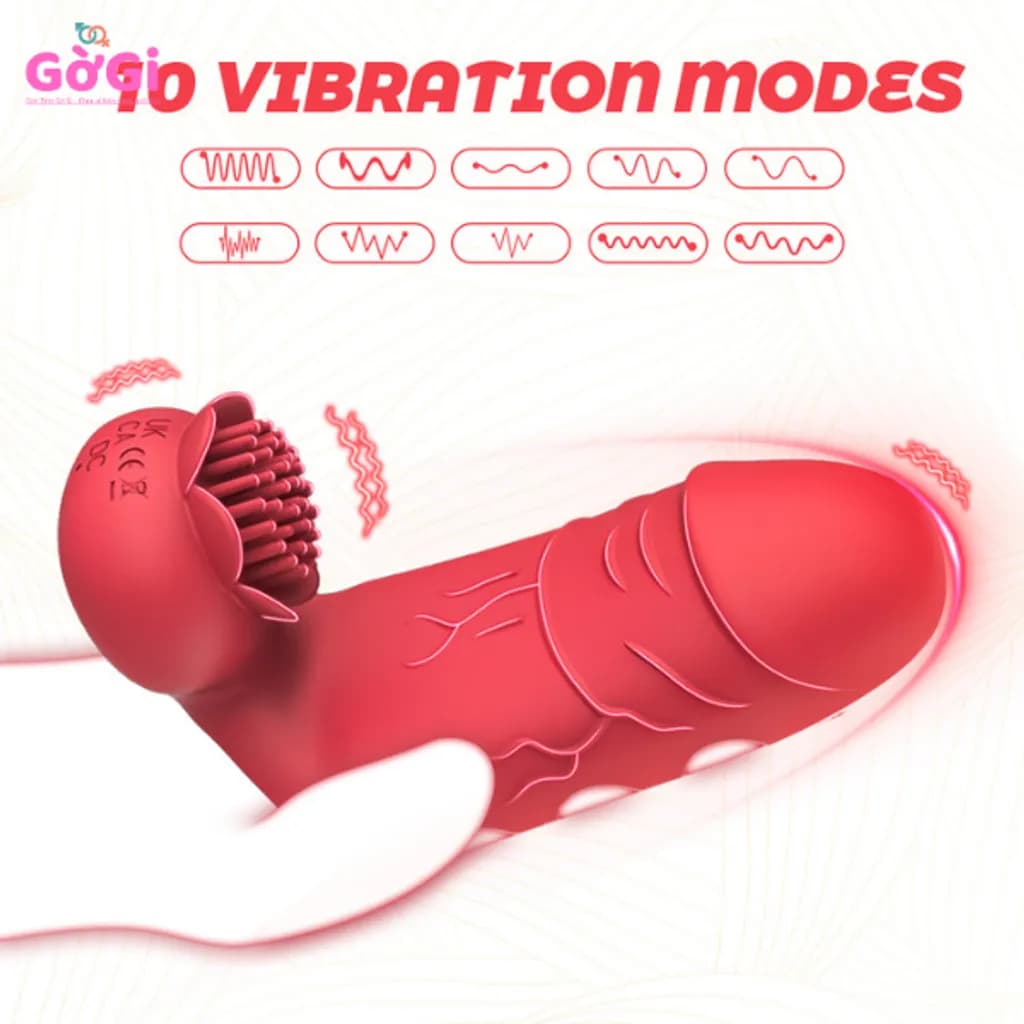 Bao Đeo Ngón Tay Rung 2 Đầu Silicone Cao Cấp – Kích Thích Điểm G & C