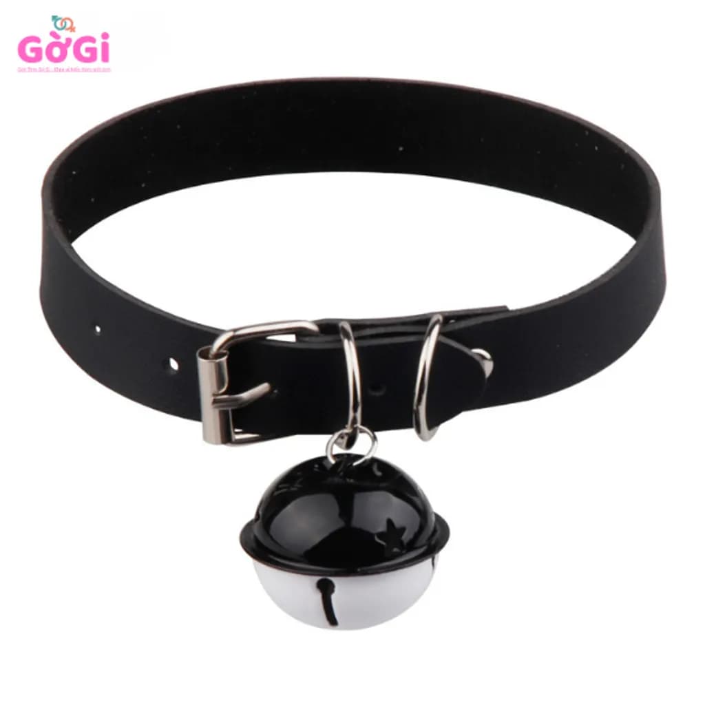 Vòng Cổ Có Chuông Điều Chỉnh – Phụ Kiện Trang Phục Cá Tính Màu Đen