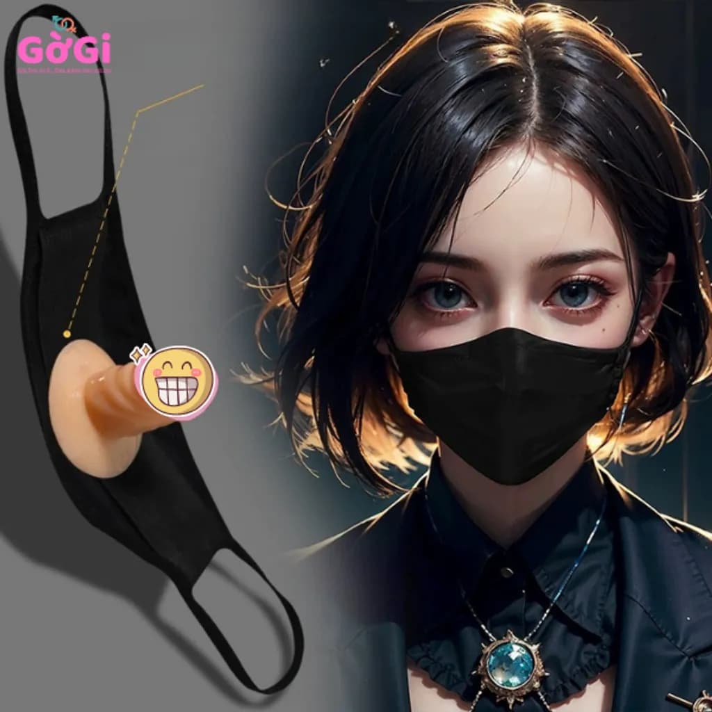 Khẩu Trang Cosplay Có Dương Vật Giấu Kín – Đồ Chơi BDSM Đeo Mặt Táo Bạo