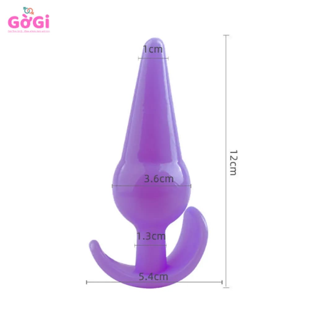 Nút Bịt Hậu Môn Silicon Mềm Size Lớn – Đế Chặn An Toàn Màu Tím - ảnh 2