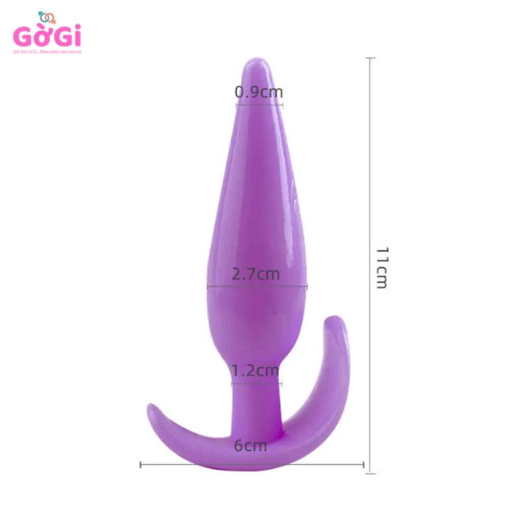 Nút Bịt Hậu Môn Silicon Mềm Màu Tím Size Vừa – Thiết Kế Đơn Giản - ảnh 2