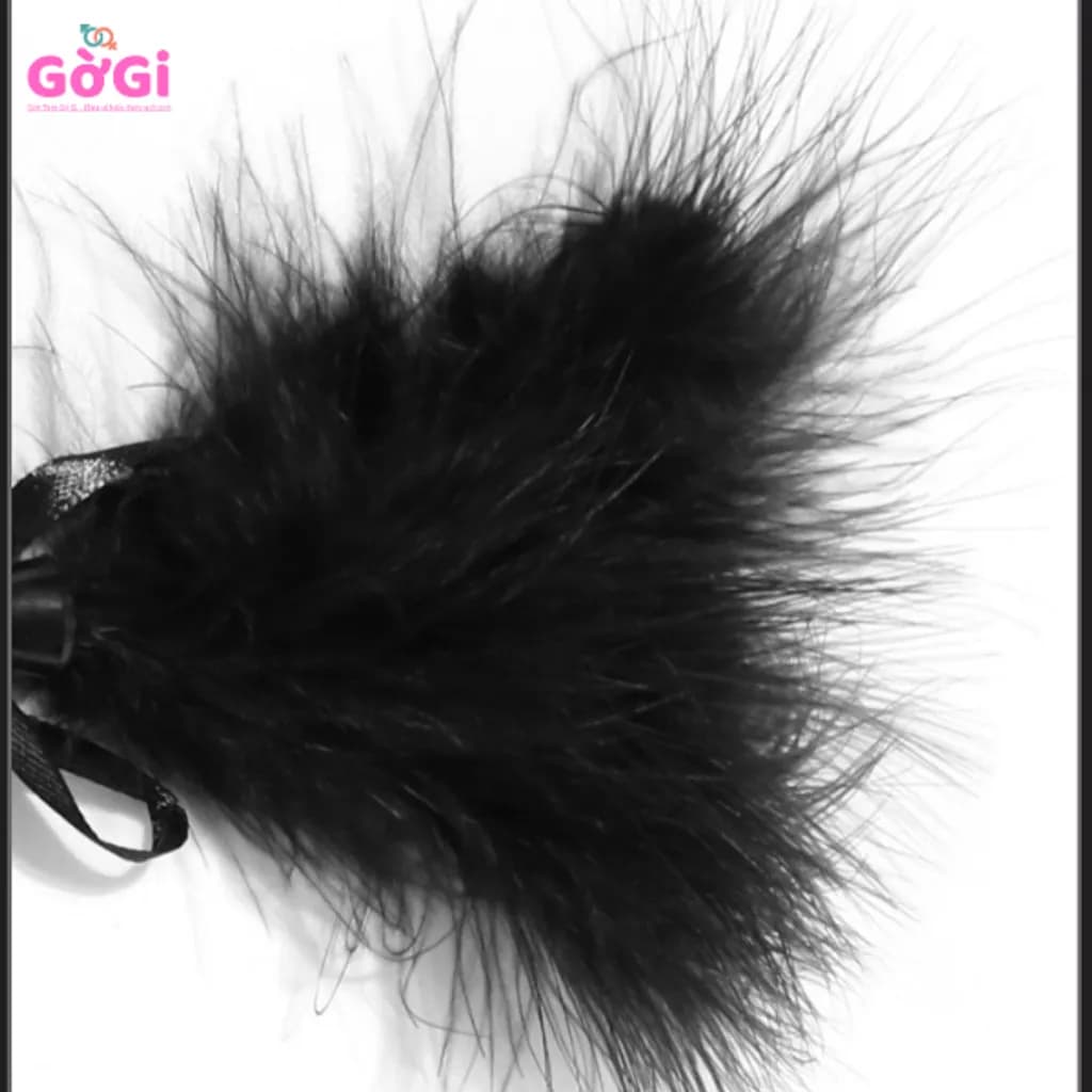 ROI Da 2 Đầu Lông & Da BDSM Mềm Mại & Mạnh Mẽ, Dài 49cm - ảnh 4