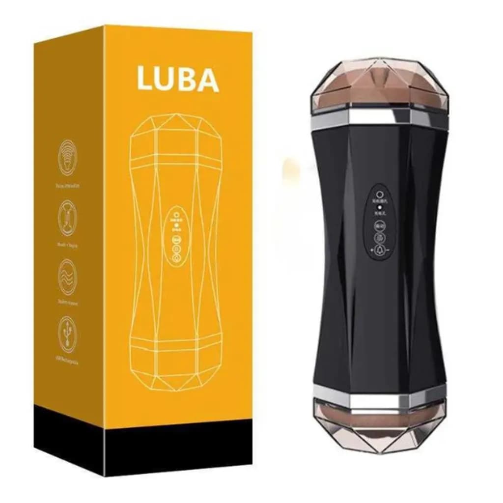 Đồ chơi nam 2 đầu âm đạo giả và miệng rung rên nhiều chế độ LUBA