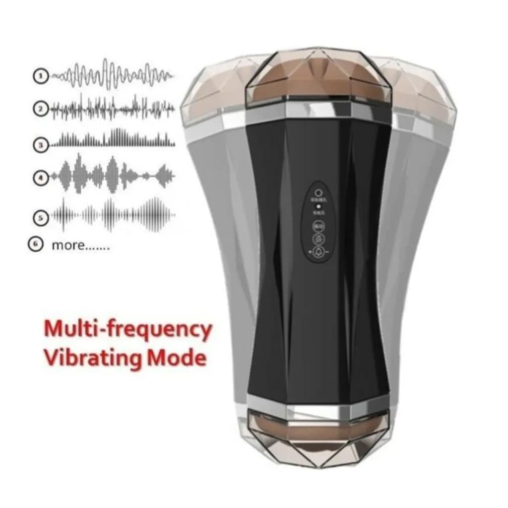 Đồ chơi nam 2 đầu âm đạo giả và miệng rung rên nhiều chế độ LUBA - ảnh 5